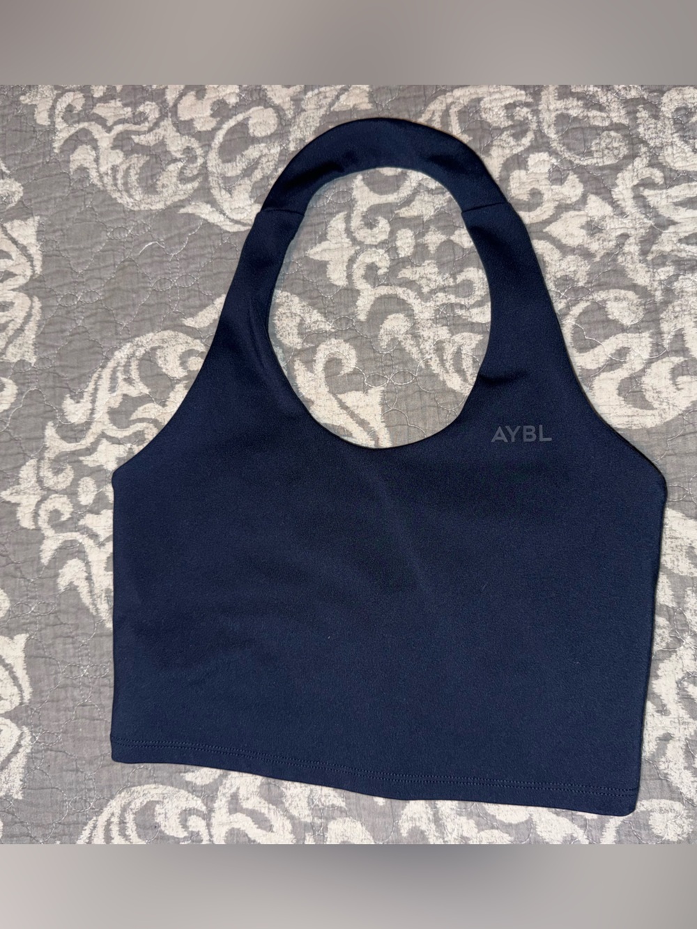 AYBL Navy Sculpting halter Top